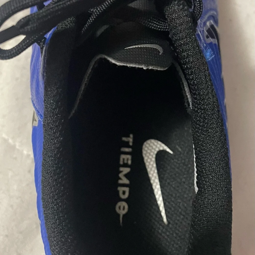 Nike Kids Royal Blue and Black Tiempo Athletic Sneakers‎